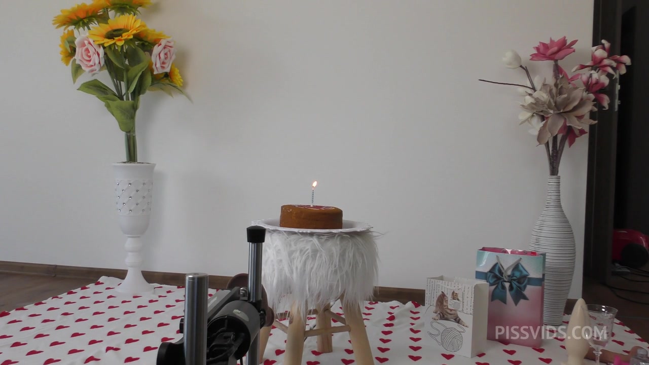 Happy B-DAY Timea Bella with drinking own piss, playing with huge toys, anal fisting, sex maschine, foot -fetish - PissVids