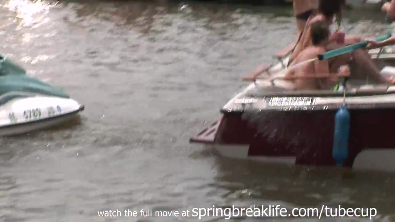 SpringBreakLife Video: Topless Slide On The Lake