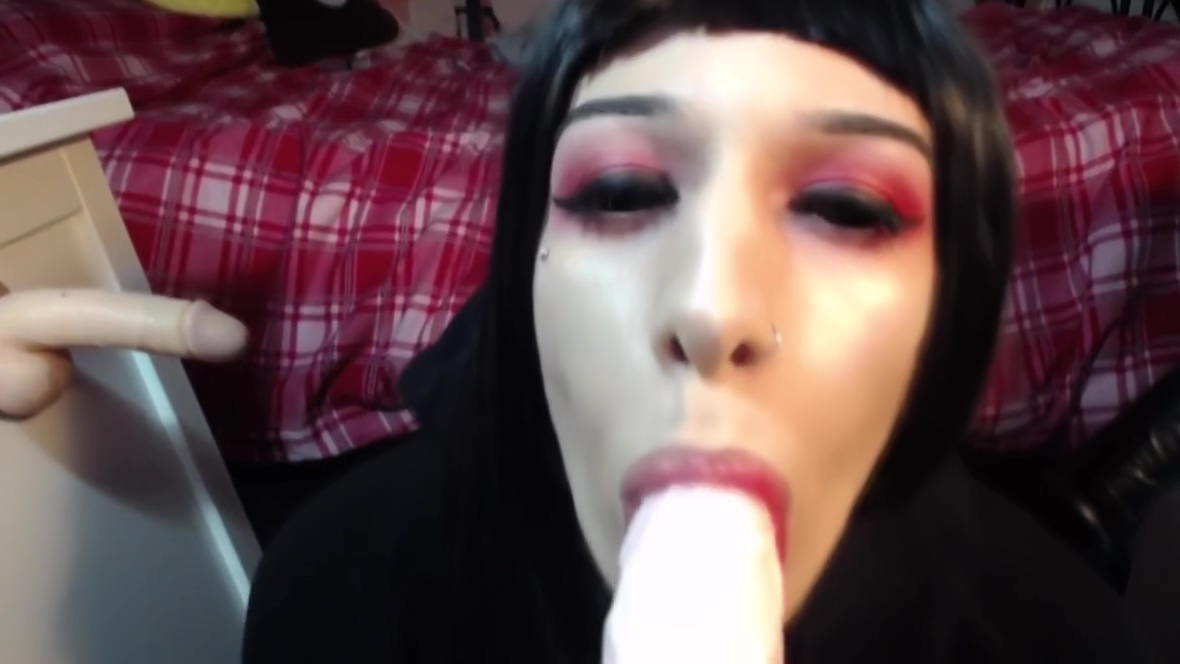 Goth Tranny Is Possessed by Cock