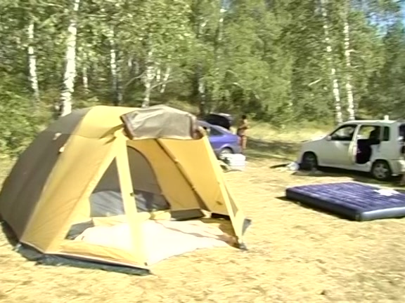 Slutty pair of undressed students 18+ fucking in the tent