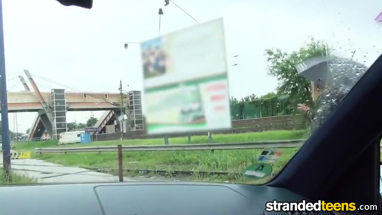 On A Rainy Day She Fucks Inside The Car