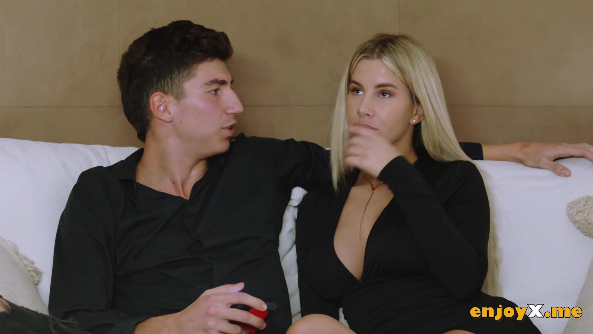 Busty Emma in black sundress, 4k footage of her riding cock, creampie, cumshot - whore enjoys XXX!