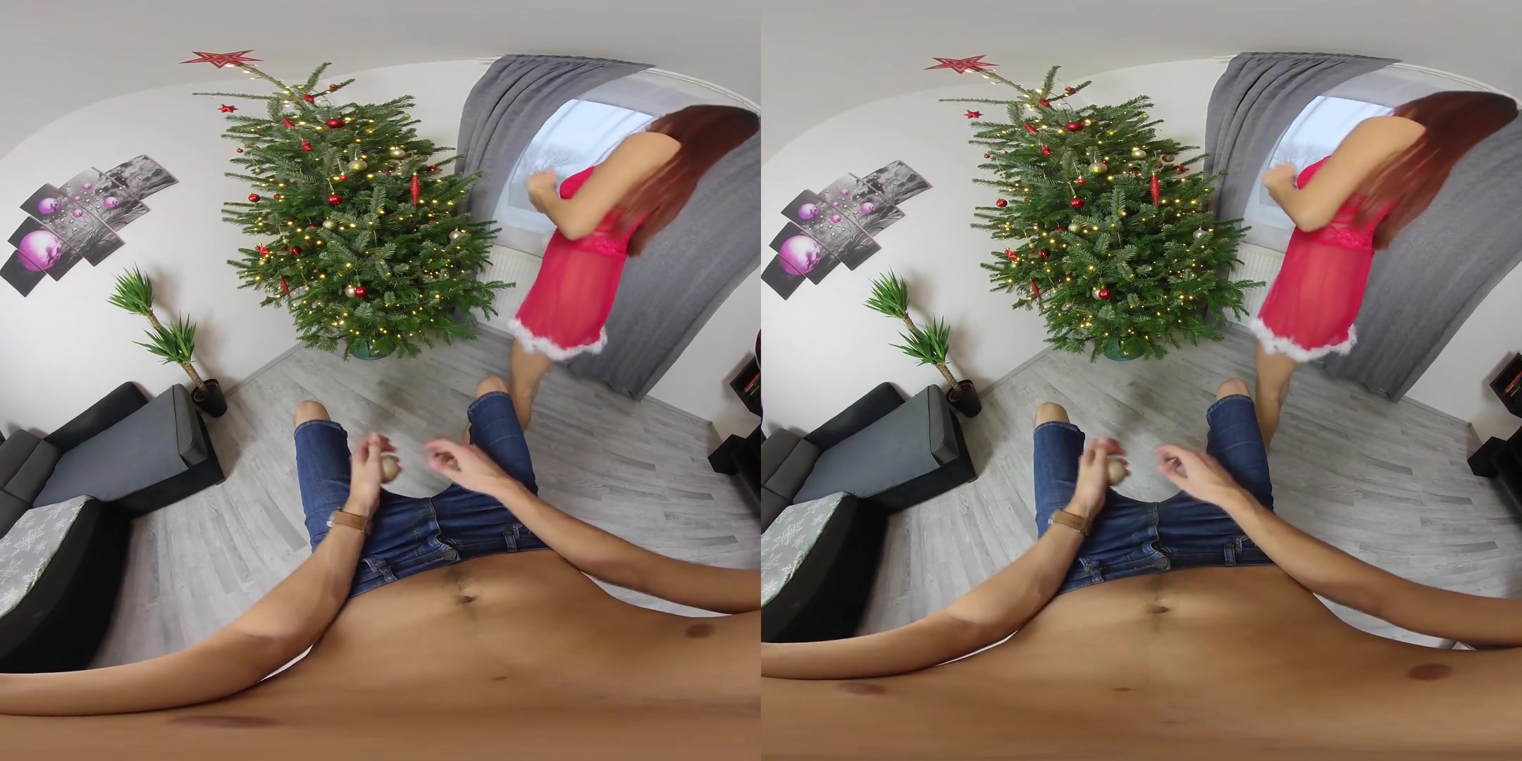 Merry Christmas - Big Tits Pornstar Blowjob and Reverse Cowgirl