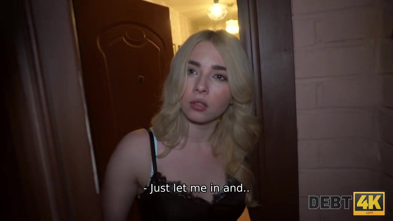 DEBT4k. Blonde hairdresser wants to buy furniture so why should fuck