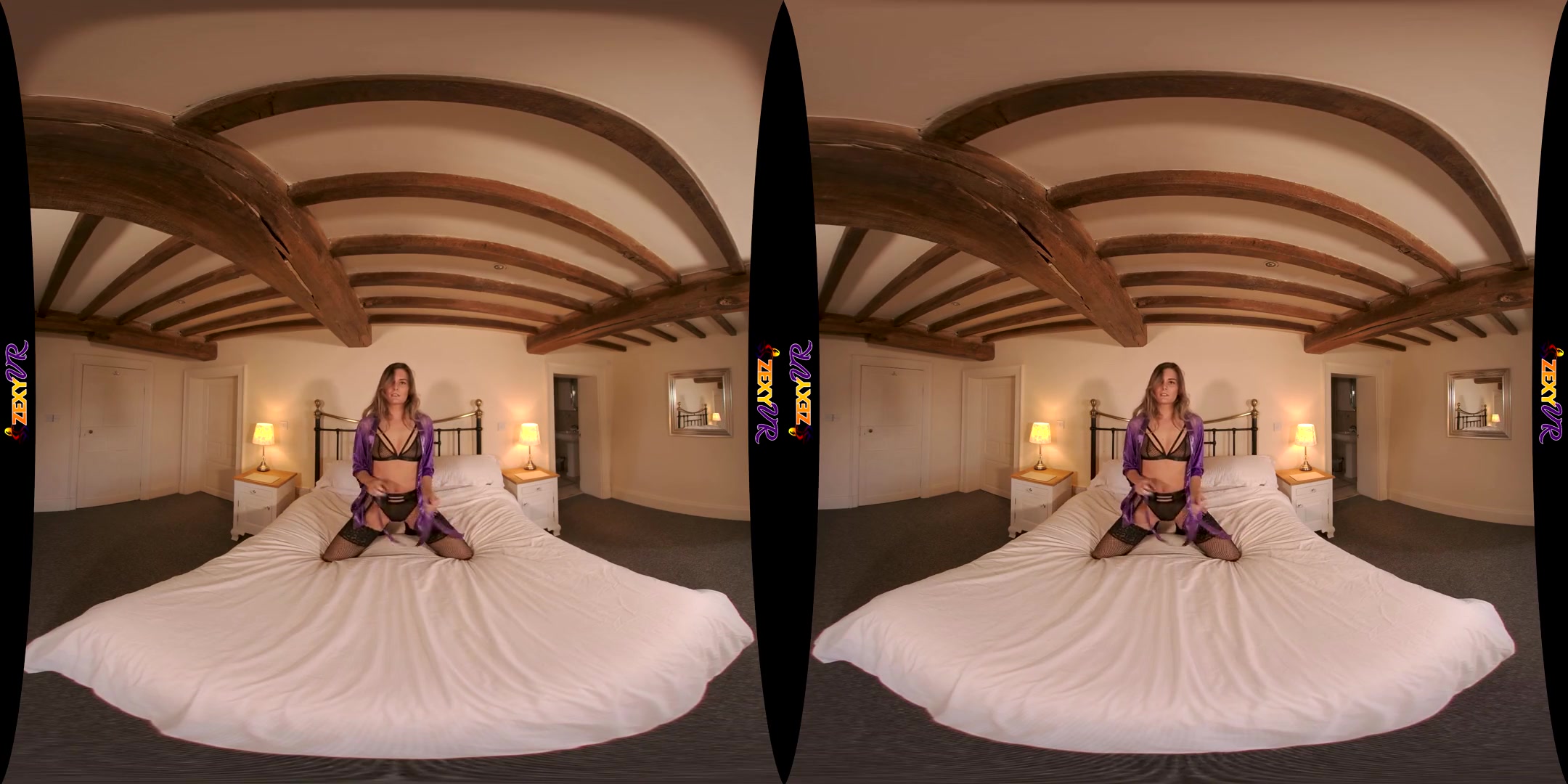 Purple Tease - Lingerie Striptease, Nylons - SexLikeReal