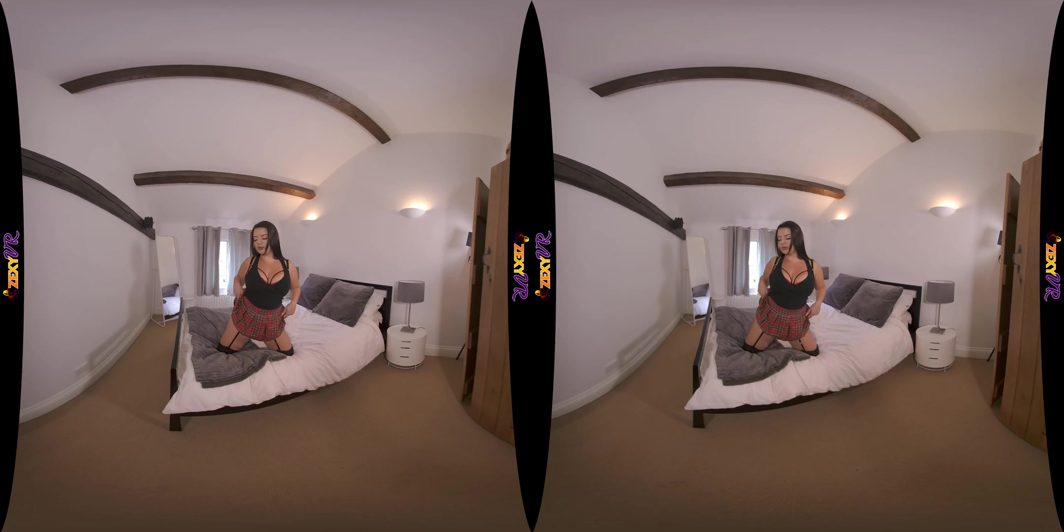 BIG Personality - Huge Tits Stripping on the Bed