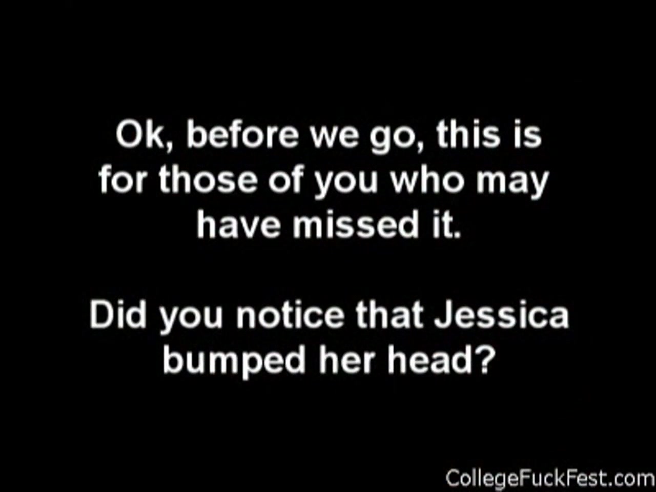 College teen doggystyled so hard she bumps head