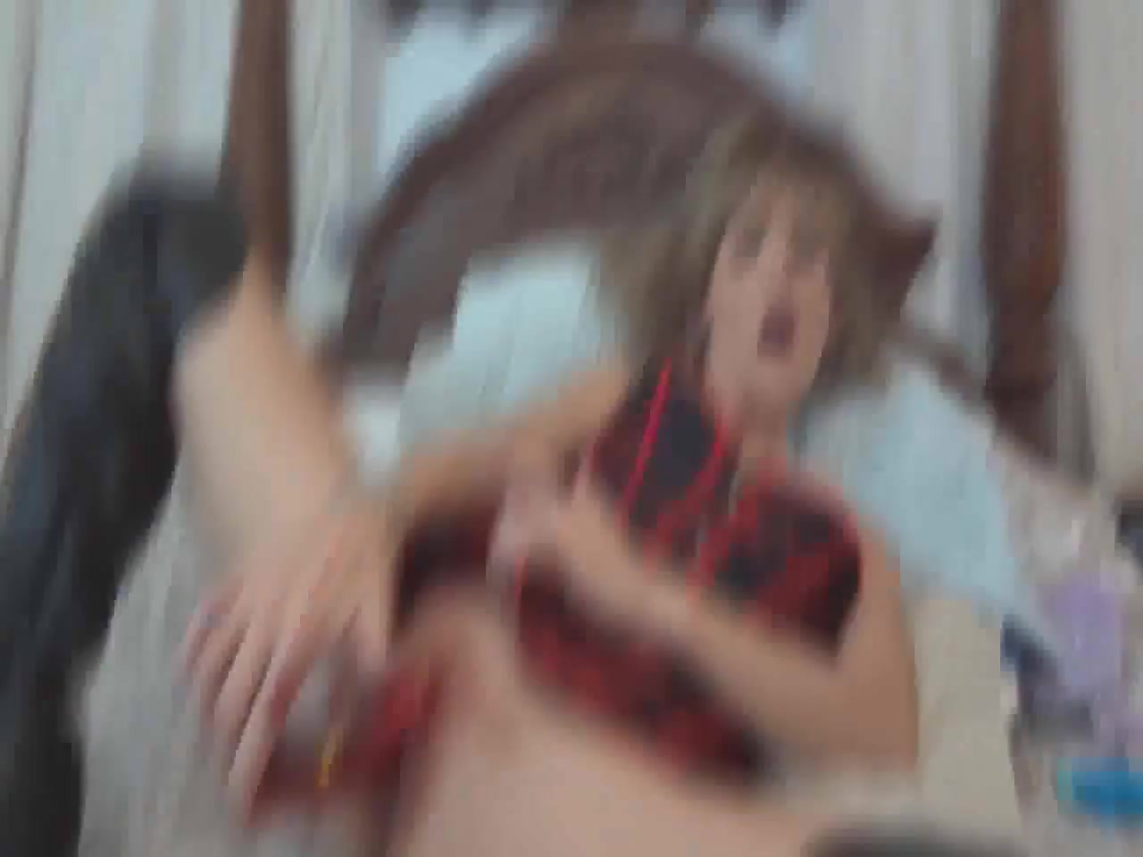 Dildo orgasm and deepthroat in thigh high boots