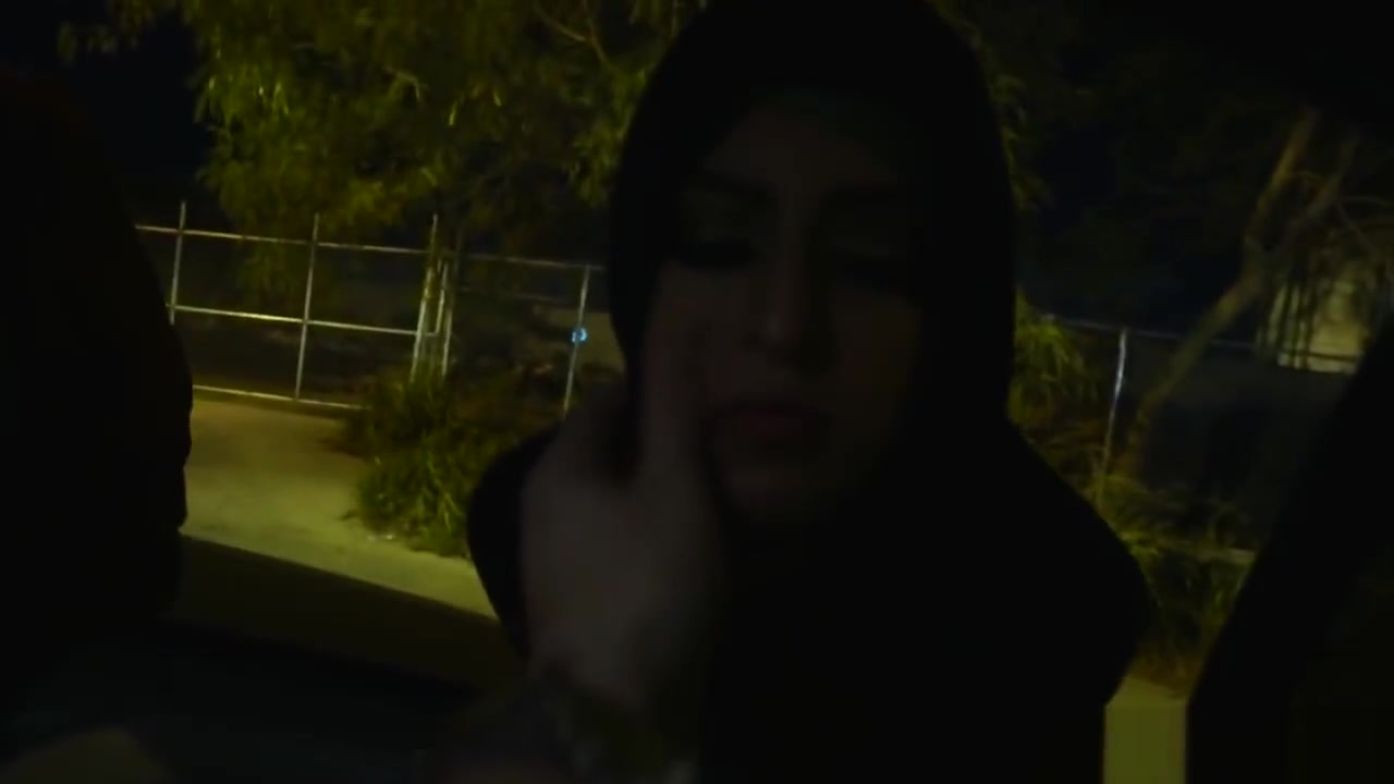 Arab hottie with cute titties wears hijab and sucks stiff cock