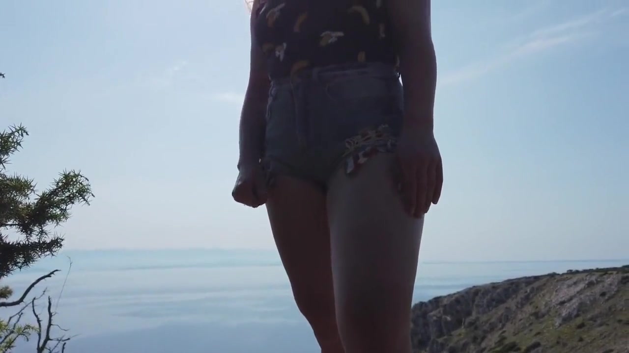Ruined Premature Cum on Big Tits - Ginger Caught under Public Beach Parking