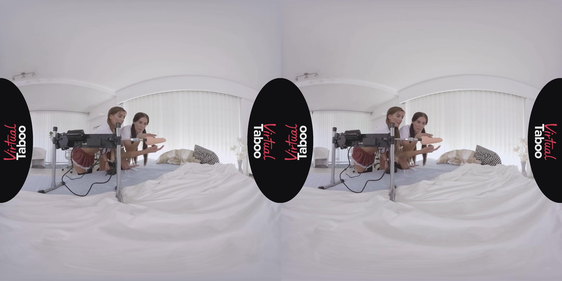 Eveline Dellai, Silvia Dellai VR Porn: Dellai Twins Try Fucking Machine - VirtualTaboo