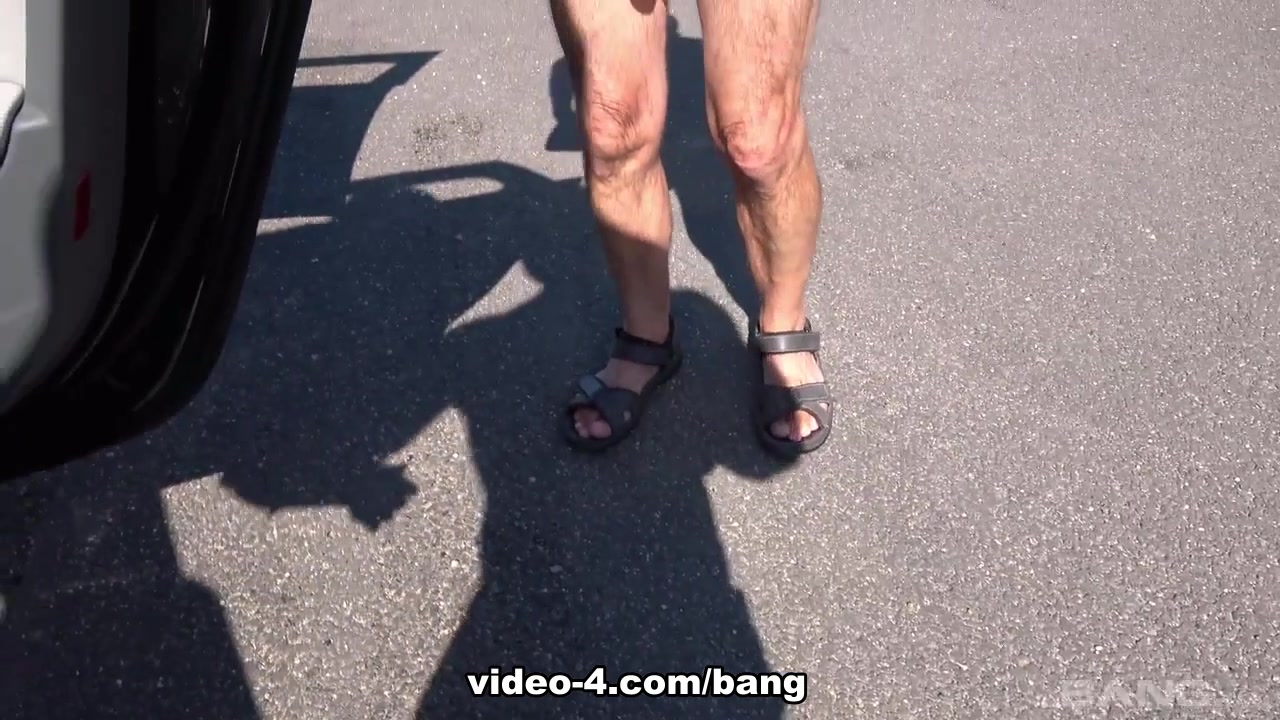 Izabela gets caught sucking and fucking two old dudes in a parking lot - BANG