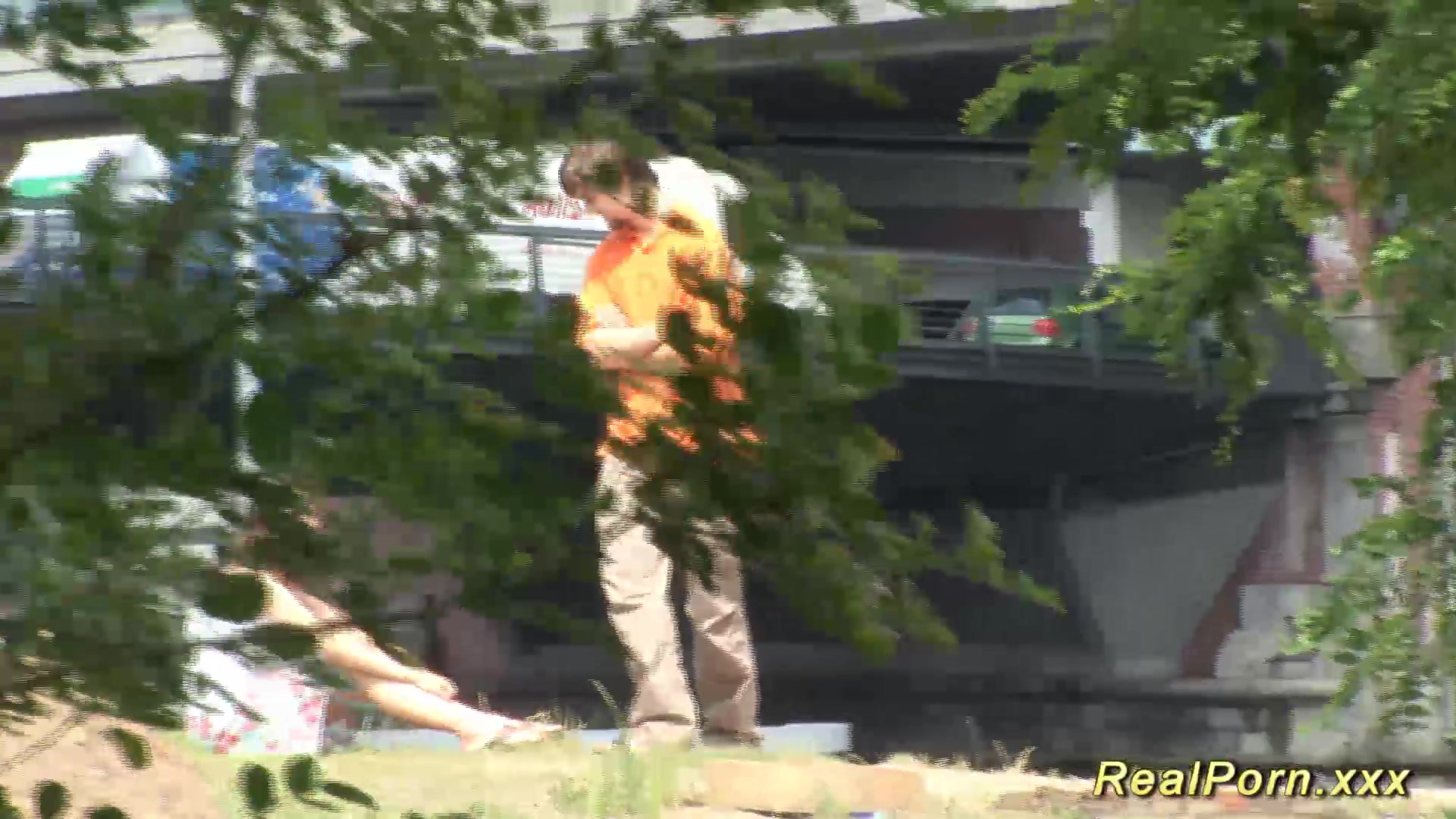 amateur couple fucking on public place