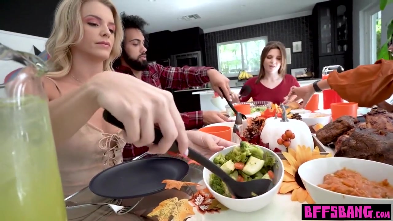 Alex Kane, Summer Col And Evelyn Payne In Legal-age Cutie Celebrating Thanksgiving On A Big Black
