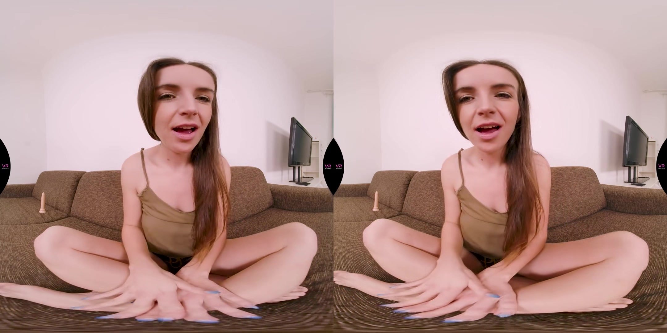 Lena Is Dildoing On The Couch - Amateur Solo Masturbation with Toy