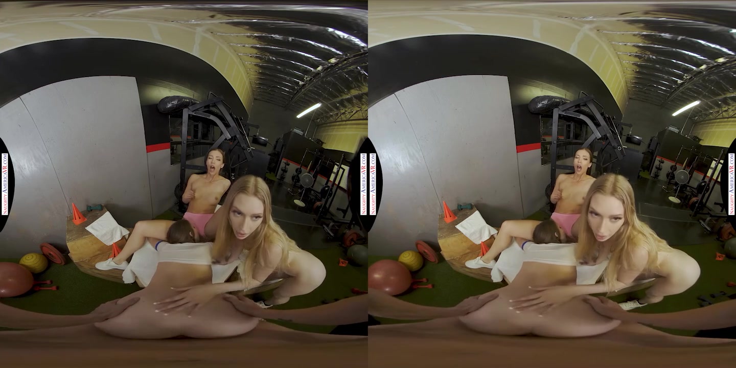 Cute Babes, Diana Grace, Emma Starletto, And Laney Grey, Squat On A Hard Cock At The Gym