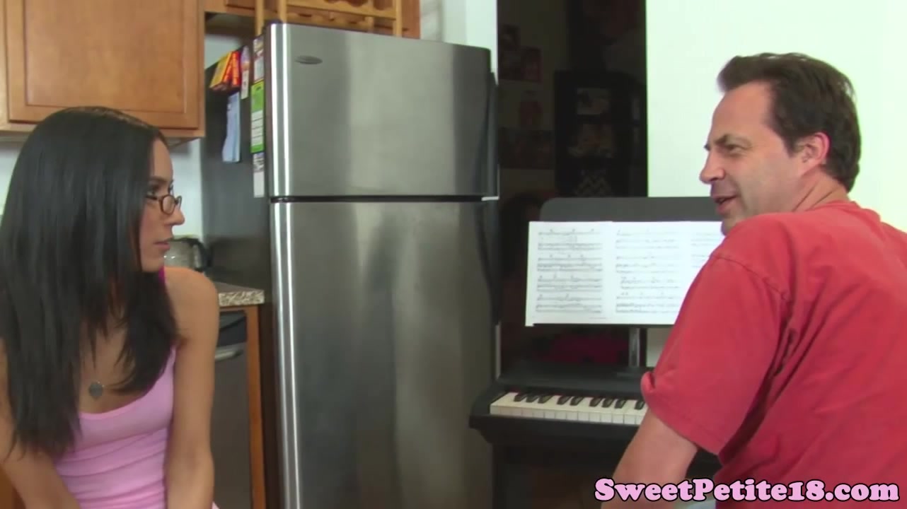 Tiny teen 18+ doggystyled by older piano teacher
