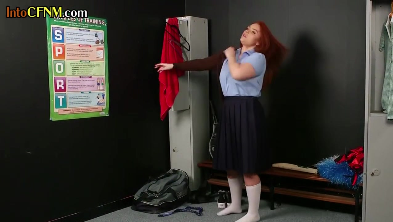 Uniform CFNM lady joins and waits for her turn to wank session