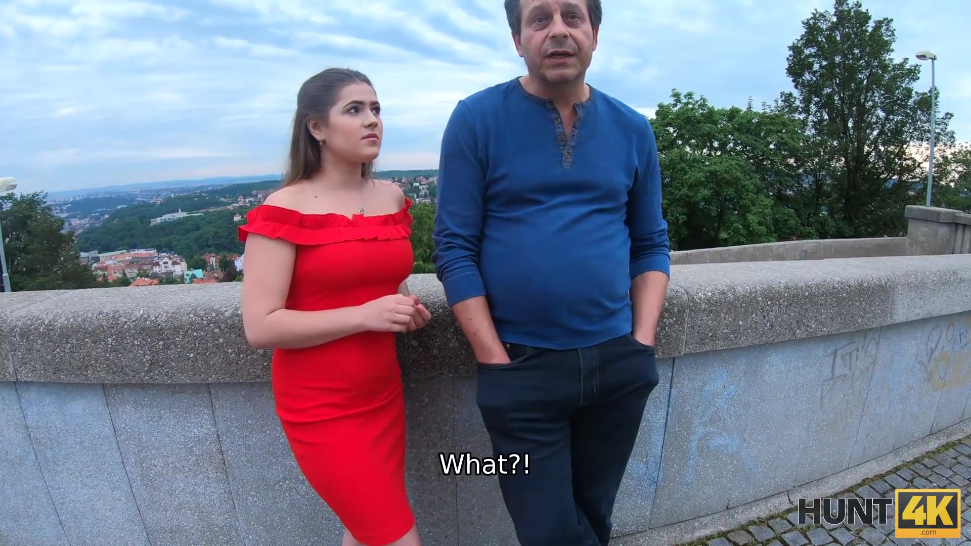HUNT4K. Hunter offers money for dirty sex with gentlemans Step daughter and he agrees
