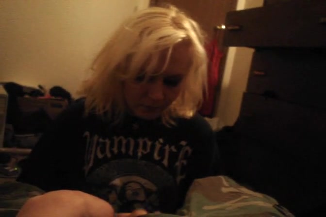 Kinky emo girlfriend fooling around with a strapon