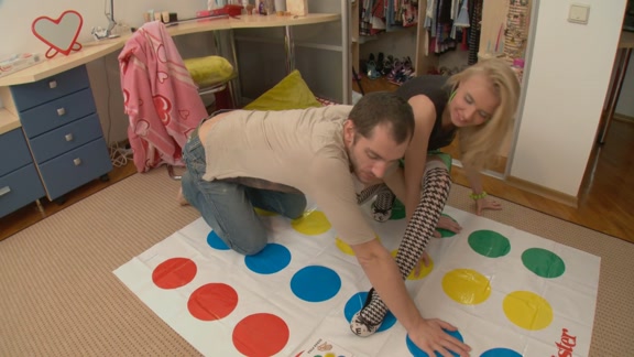 Twister and sex toy for a hot blonde scene 1