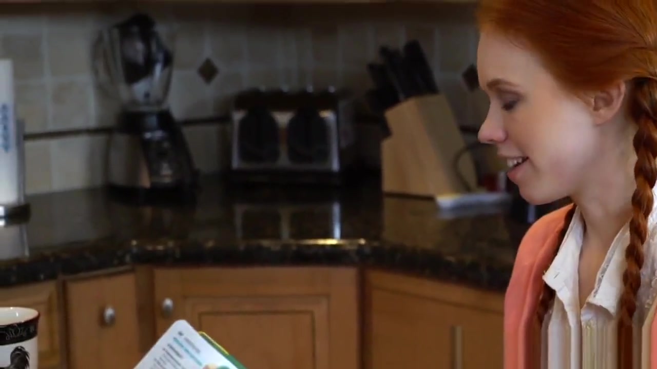 Petite redhead drilled by lucky older guy