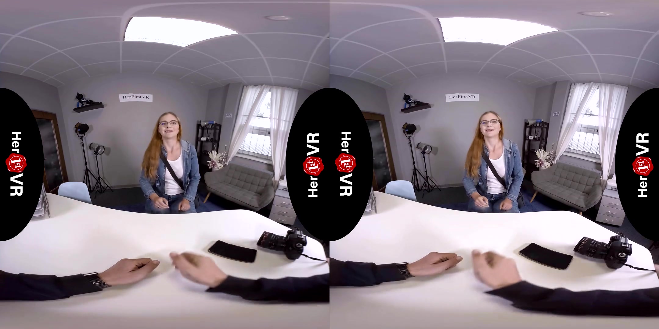 Katie - First VR Casting; Amateur MILF Solo - SexLikeReal