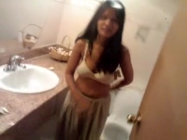 Cute Indian babe stripping for me in a hotel room
