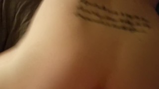 Making Mallory cum all over my huge cock with her perfect little pussy