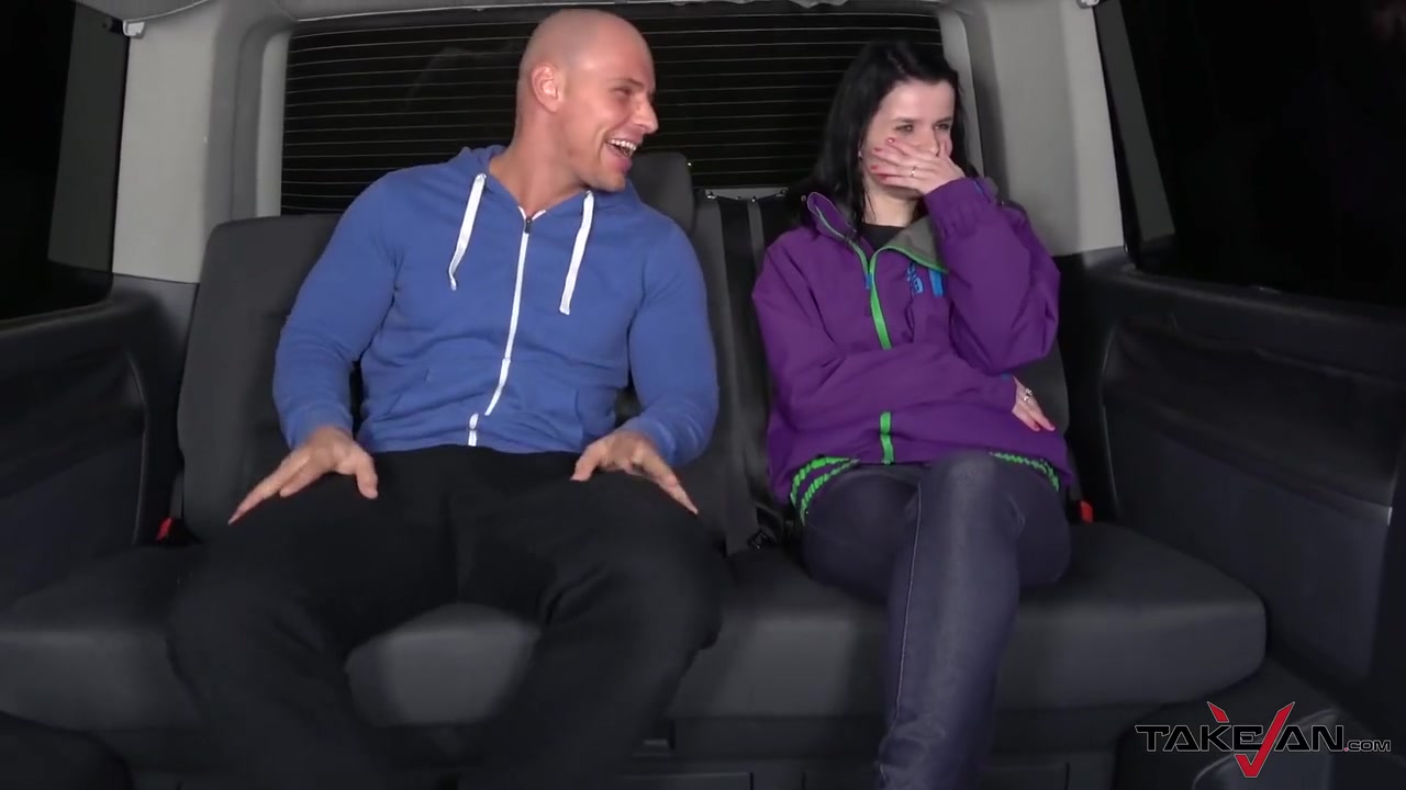 Skinny Tramp Is Shaking Her Small Tits On A Massive Dong In The Van With Leny Ewil