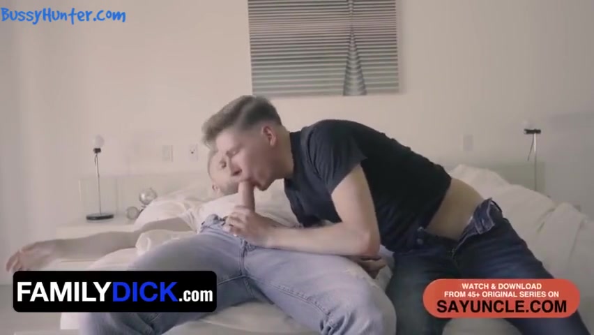 Lukas Stone - Twink Step Son Takes Step Daddys Prick From Behind While Step Mom Is