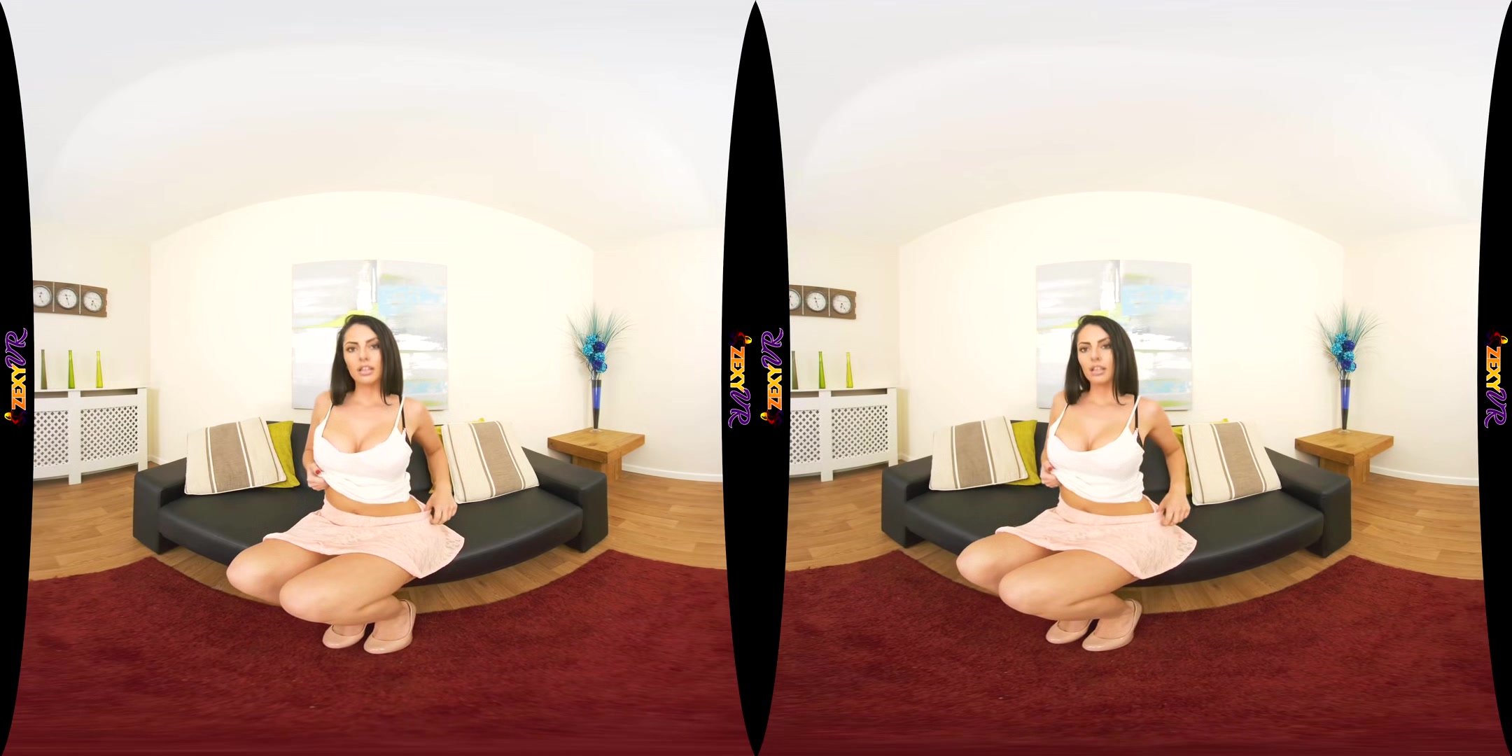 Couch Potato; Solo Striptease Brunette Big Tits Natural Fit Curvy