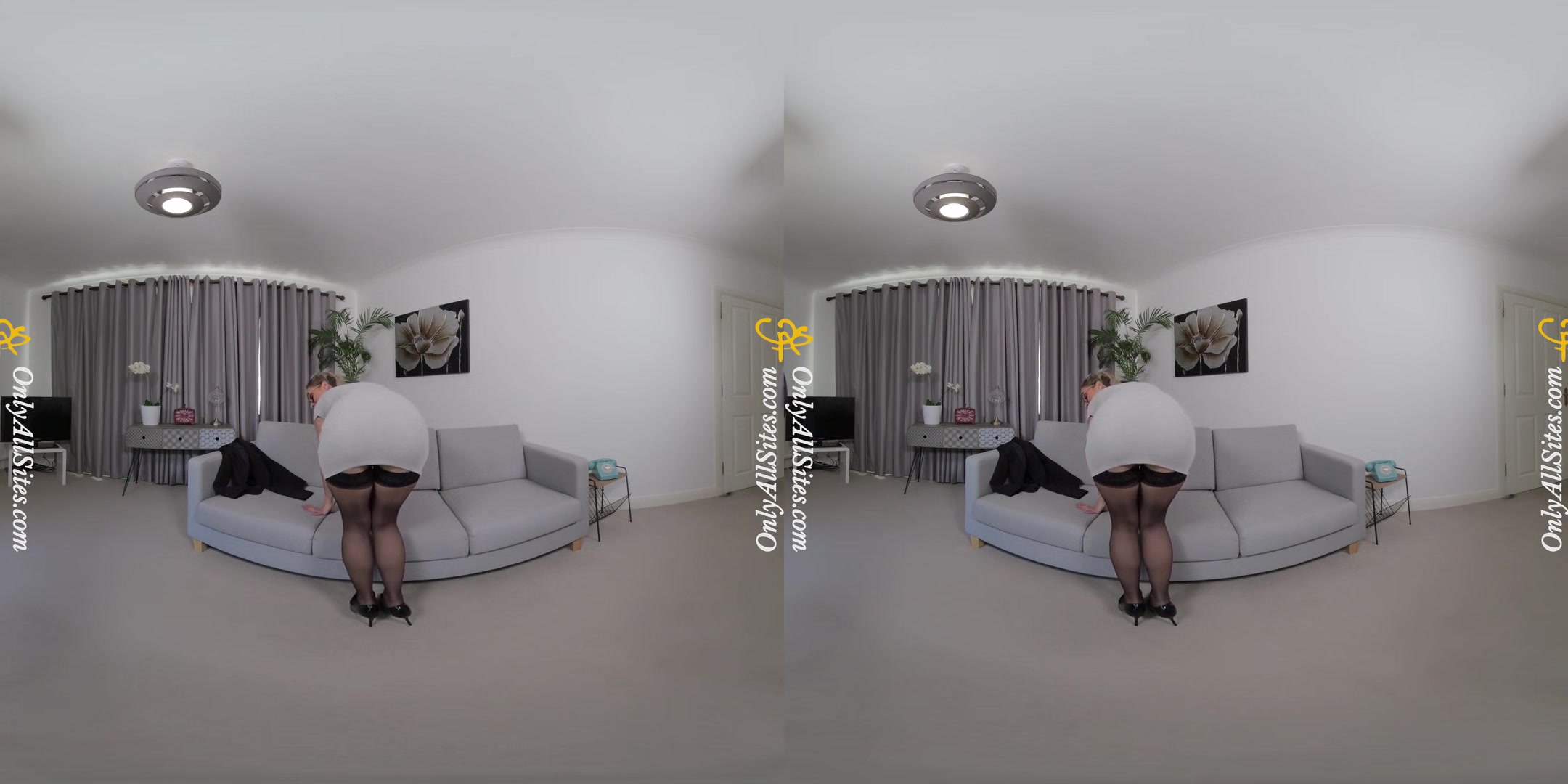 Samantha - Sexy Secretary; Blonde Babe Solo Striptease