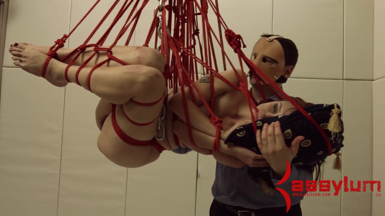 Slobbering teen 18+ bondage slut ass rammed