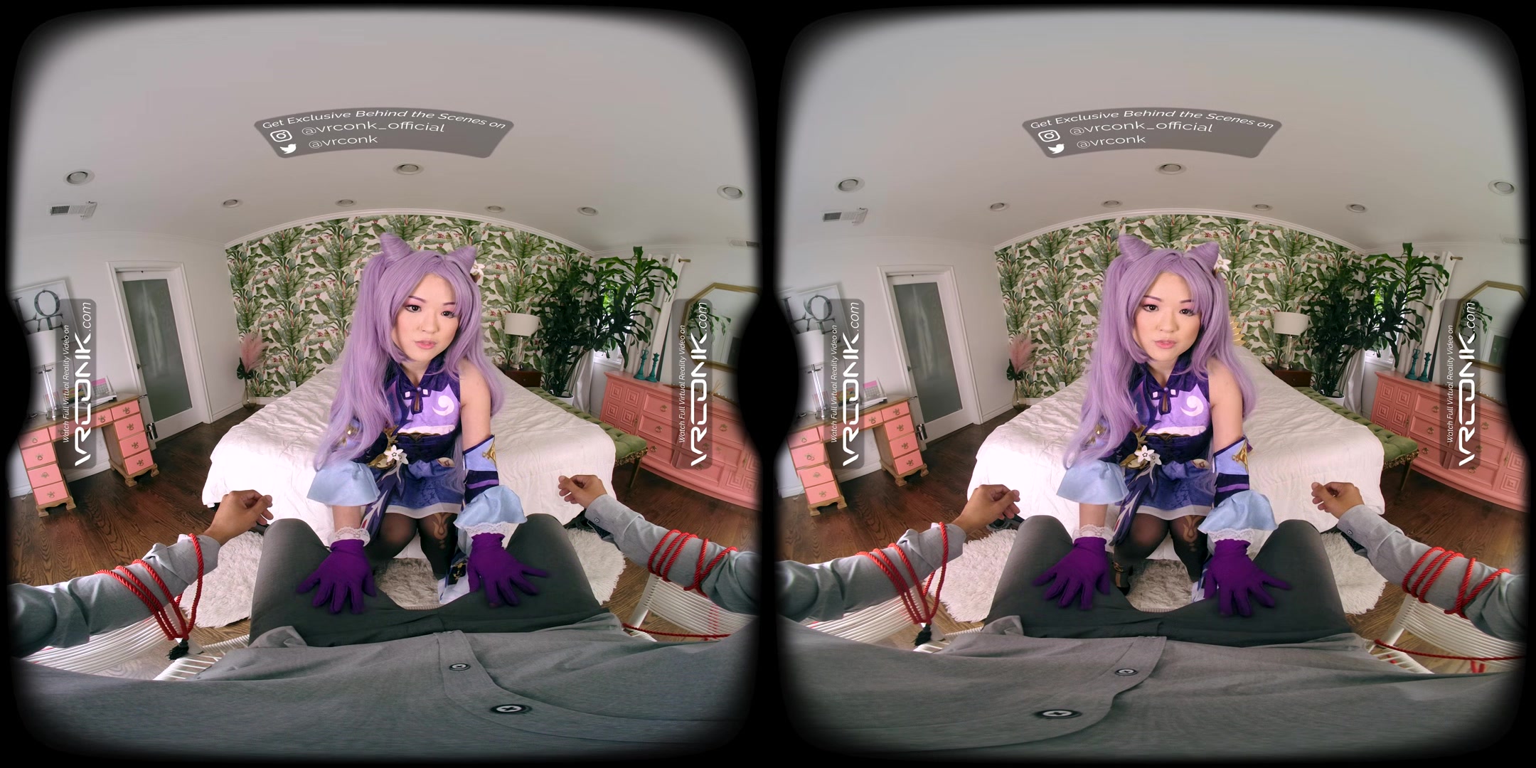 VR Conk Genshin Impact Keqing A sexy teen 18+ Cosplay Parody with Lulu Chu In VR Porn