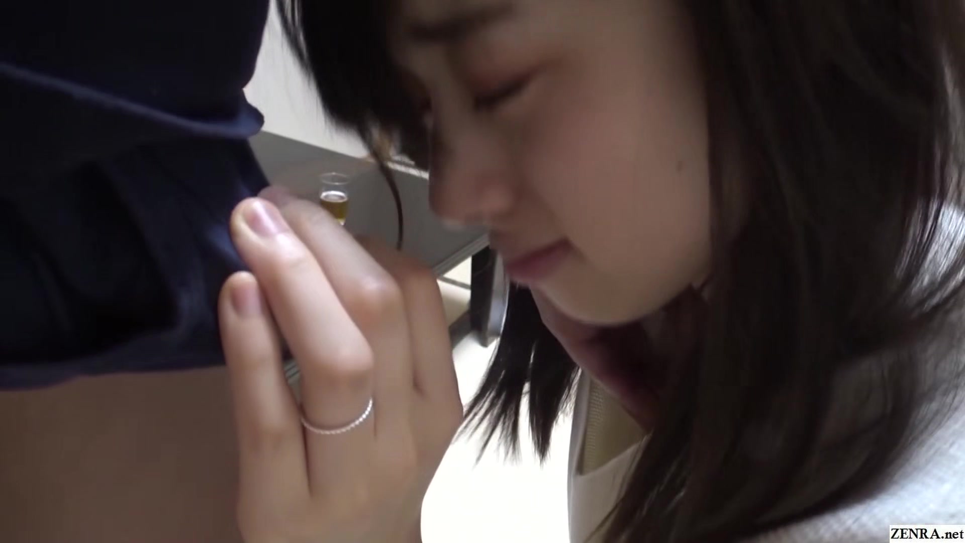 Hairy unfaithful Japanese wife first time cuckolding