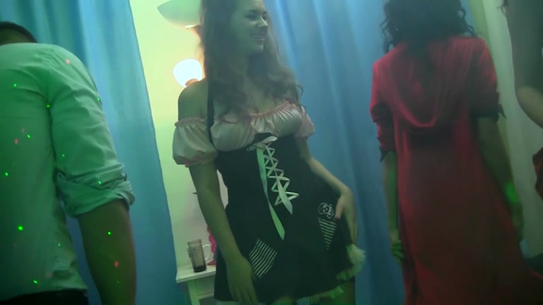 Hawt group sex at fancy-costume party