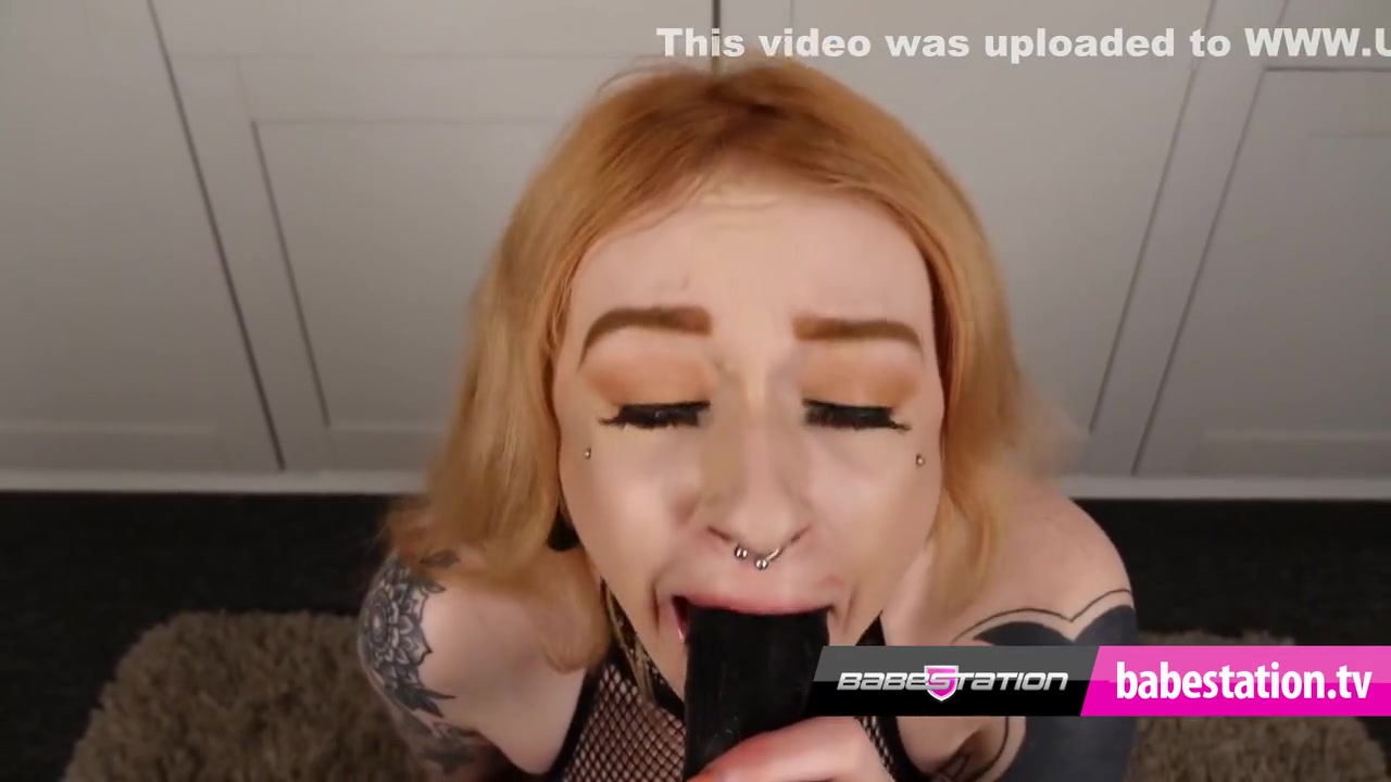 British Redhead Pornstar Gags On Huge Dildo - Azura Alii