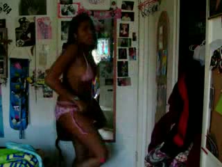 girl is shaking ass and dancing