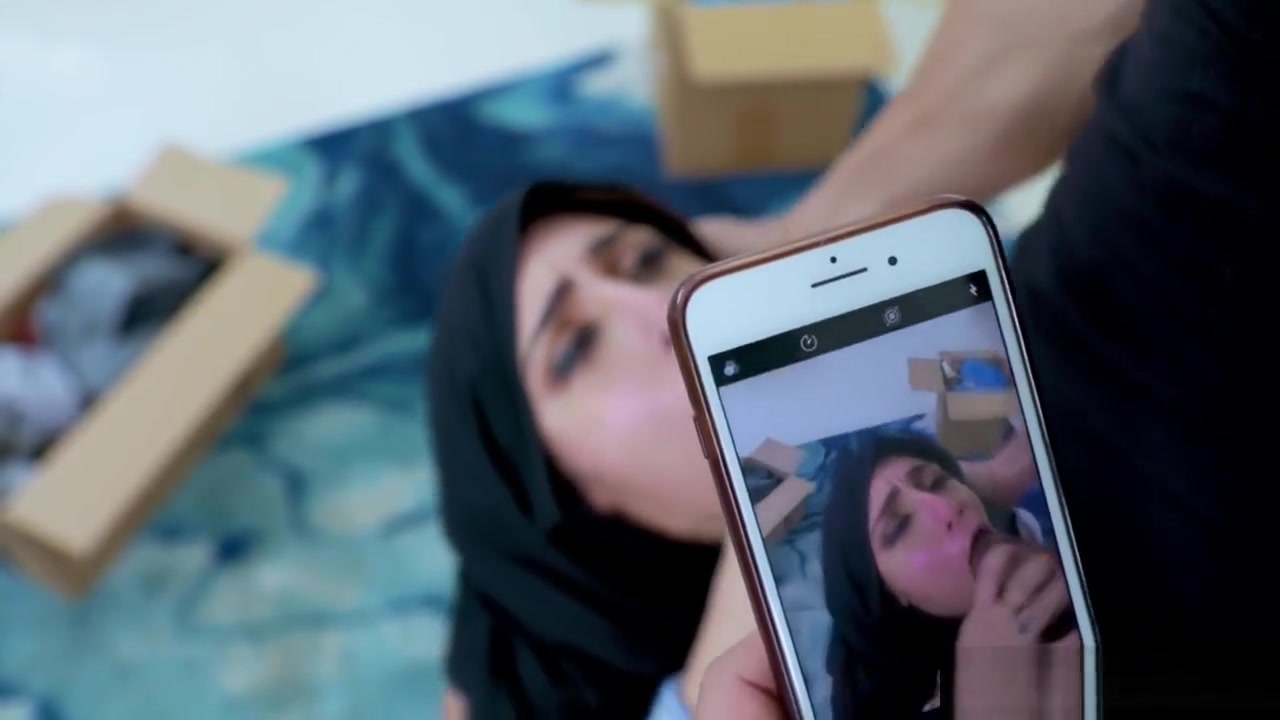 Busty Arab slut in hijab getting fucked hard