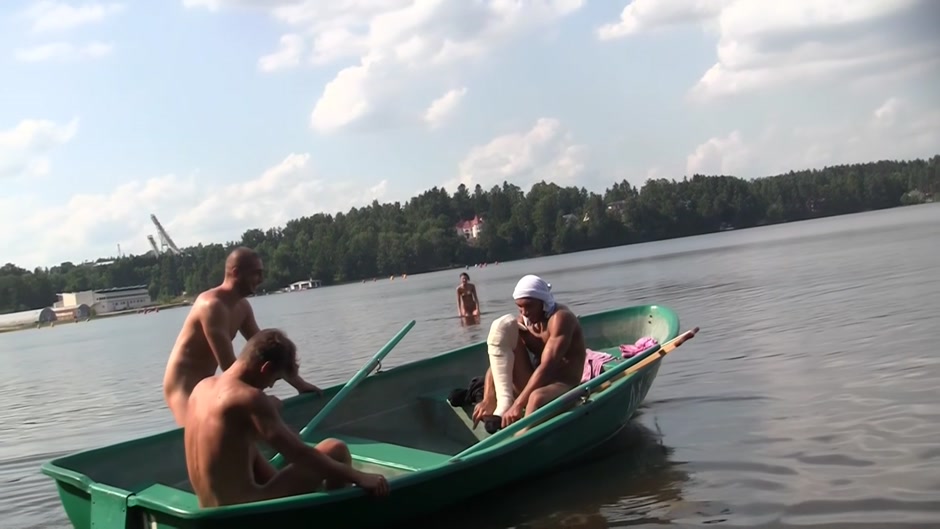 Molly in slut gets fucked hard in an outdoor group sex vid