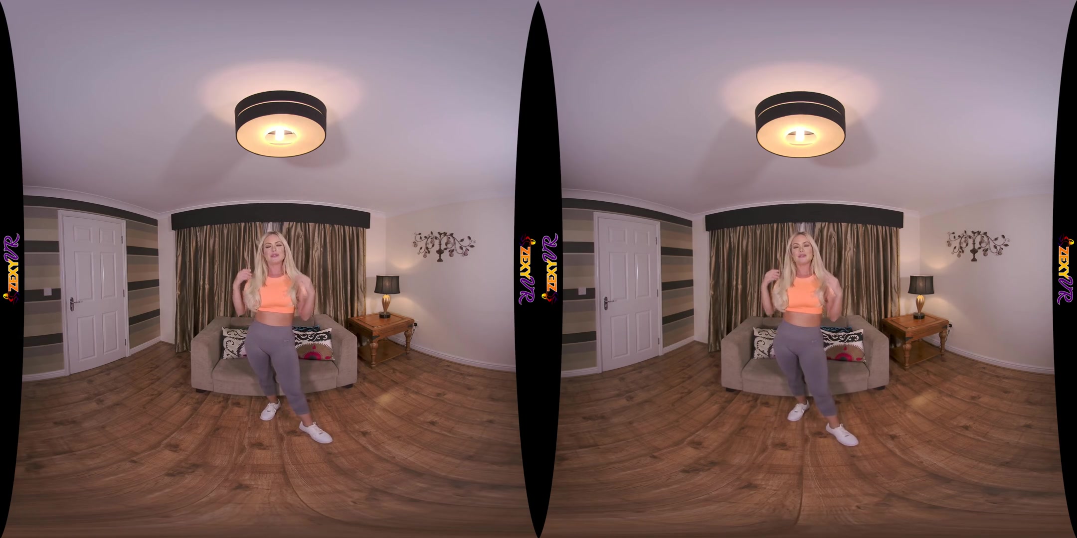 Working Up A Sweat - Gorgeous Blonde Bombshell Solo Stripping