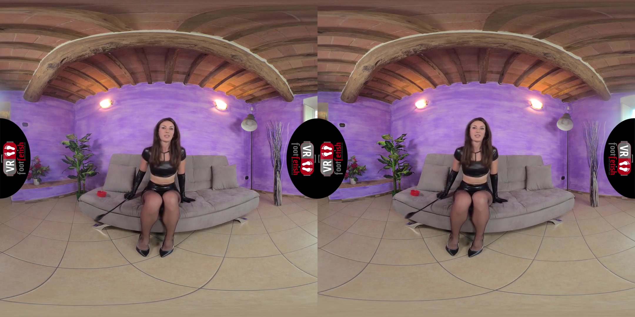 Sassy Dominatrix Lilian Teases You With Her Stockinged Feet - Foot Fetish VR Solo