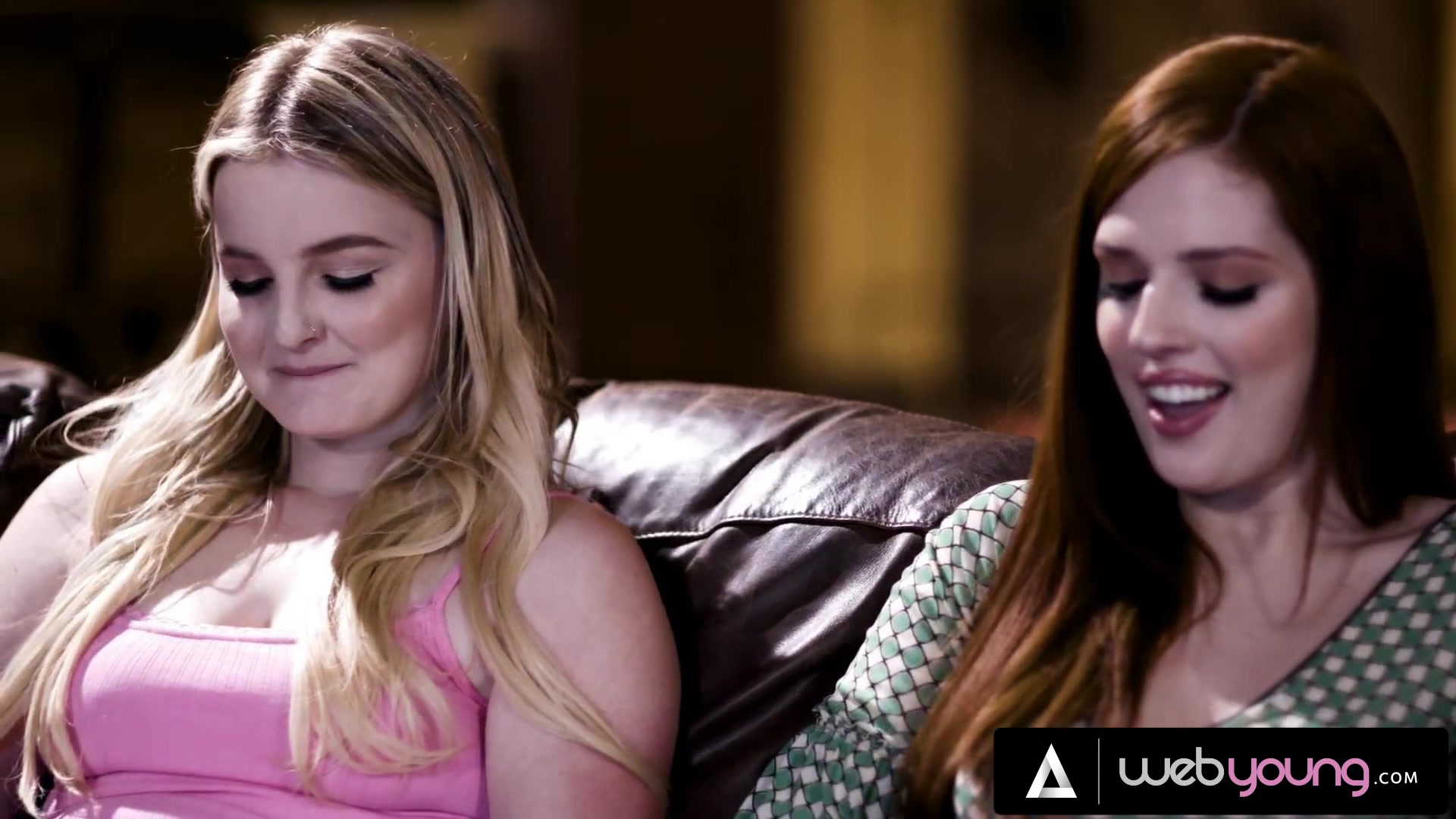 Horny Besties Passionately Scissor Their Wet Pussy On The Couch While Watching A Movie