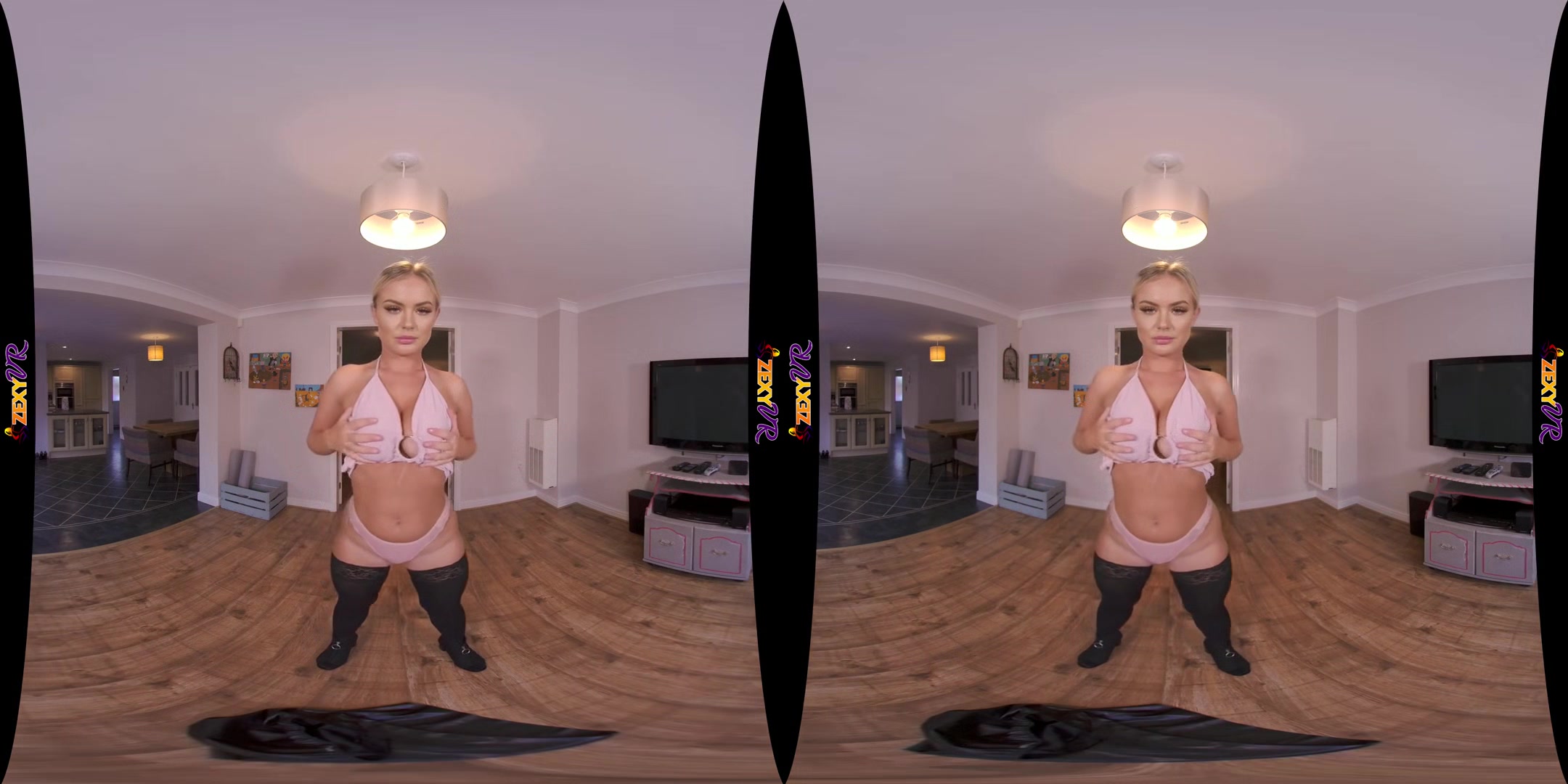 Down For Some Fun - Big Tits Blonde Solo Striptease Virtual Reality