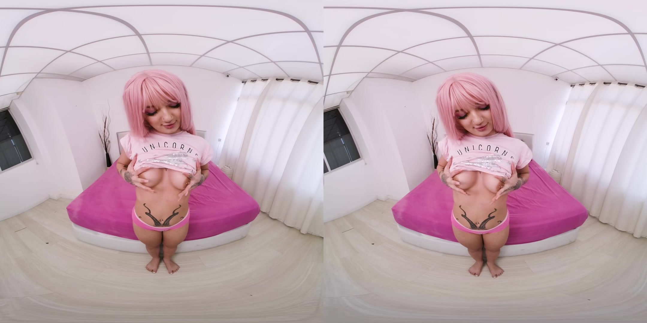 Pink Girl Teen Fucks A Huge Cock In Her Bedroom