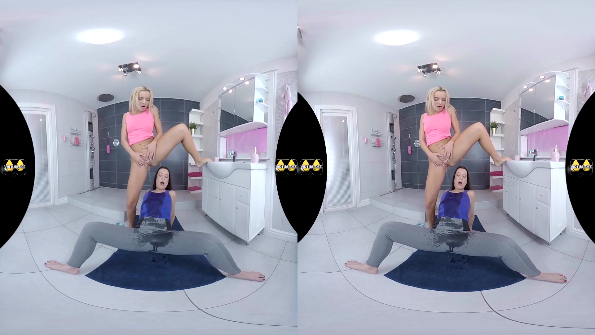 Therese Bizarre & Amy Pink in Clothed Golden Showers - VirtualPee