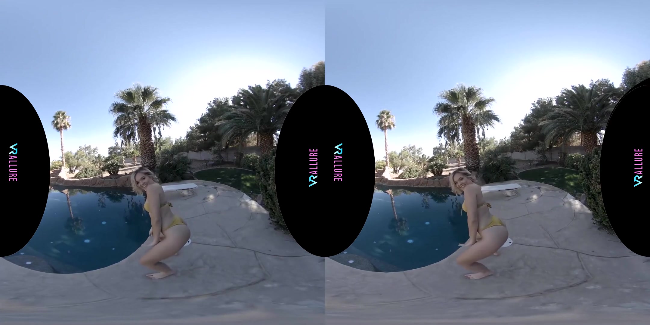 Come Dance With Me By The Pool! - Blonde Young Pornstar Solo