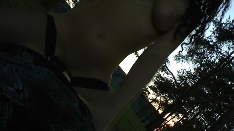 Public nudity and risky outdoor fuck