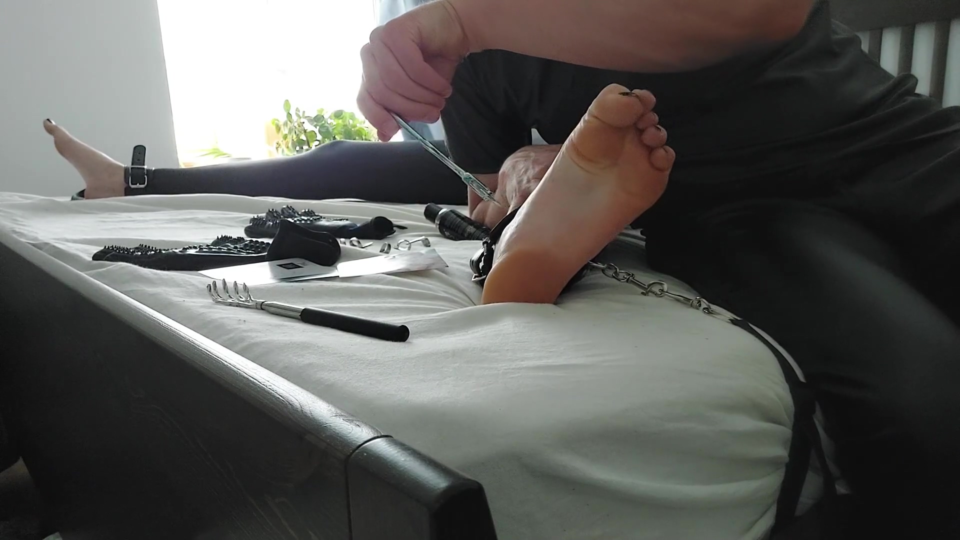 Tickle Torture For Scarlett - Tickle Toy Testing From The Foot Fetish Store sextoy Testing